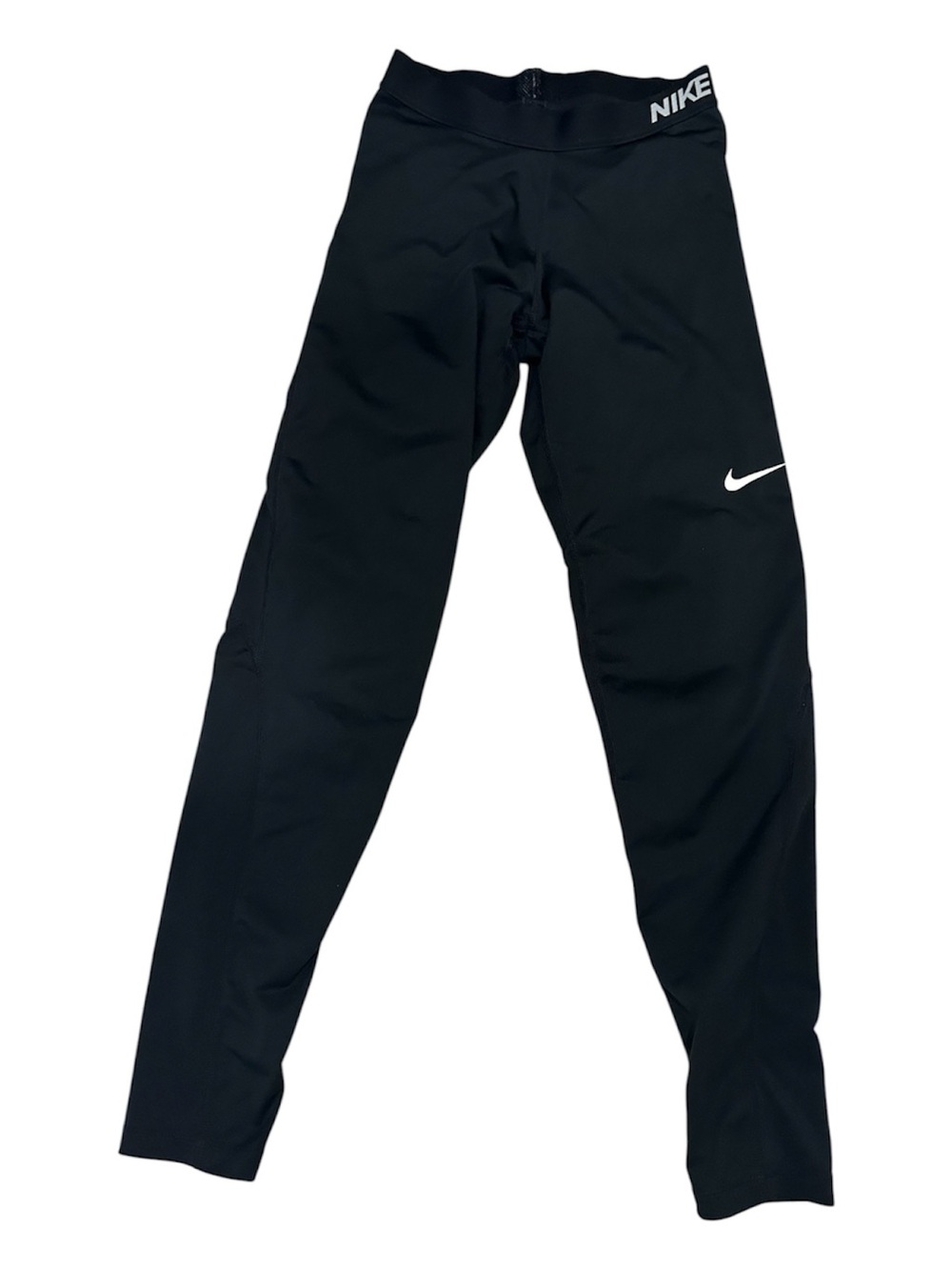 Nike Black Leggings with White Swoosh Logo